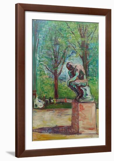 The Thinker by Rodin, 1907-Edvard Munch-Framed Giclee Print