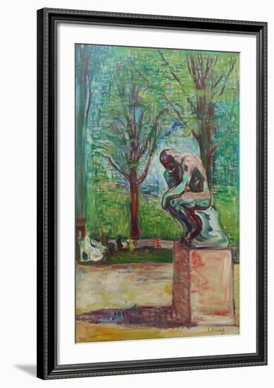 The Thinker by Rodin, 1907-Edvard Munch-Framed Giclee Print