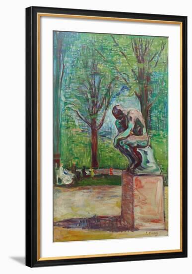 The Thinker by Rodin, 1907-Edvard Munch-Framed Giclee Print