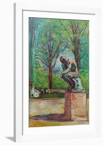 The Thinker by Rodin, 1907-Edvard Munch-Framed Giclee Print