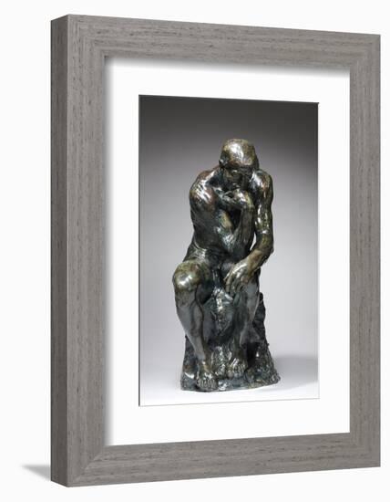 The Thinker, c.1880 (bronze)-Auguste Rodin-Framed Photographic Print