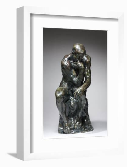 The Thinker, c.1880 (bronze)-Auguste Rodin-Framed Photographic Print