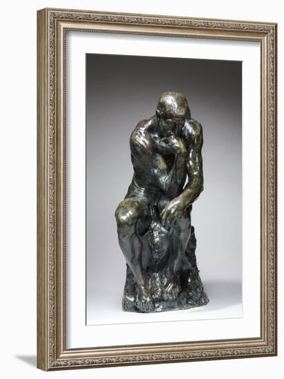 The Thinker, c.1880 (bronze)-Auguste Rodin-Framed Photographic Print