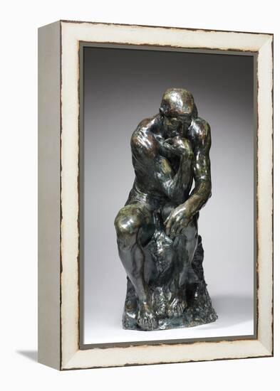 The Thinker, c.1880 (bronze)-Auguste Rodin-Framed Premier Image Canvas