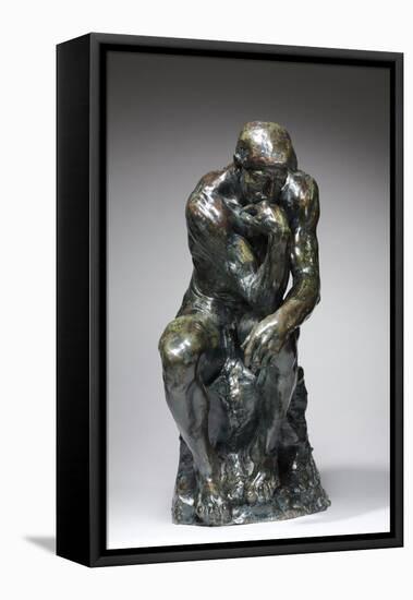 The Thinker, c.1880 (bronze)-Auguste Rodin-Framed Premier Image Canvas