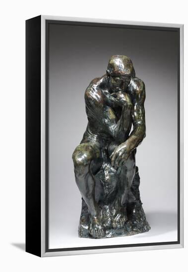 The Thinker, c.1880 (bronze)-Auguste Rodin-Framed Premier Image Canvas