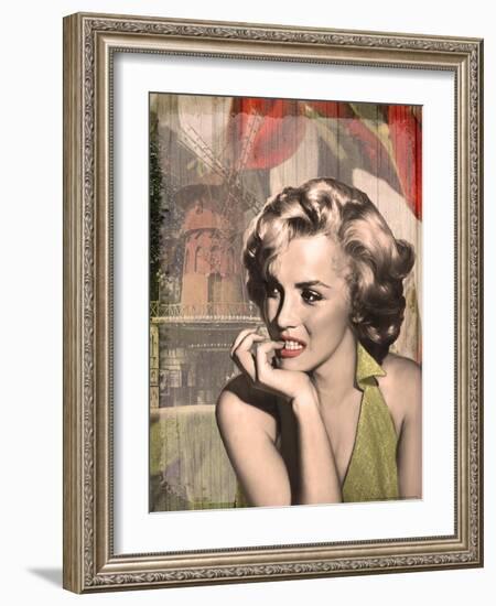 The Thinker Red Lips-Chris Consani-Framed Art Print