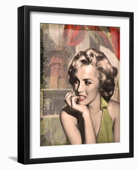 The Thinker Red Lips-Chris Consani-Framed Art Print