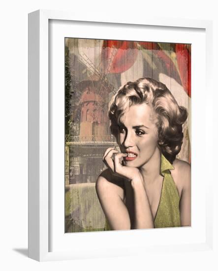 The Thinker Red Lips-Chris Consani-Framed Art Print