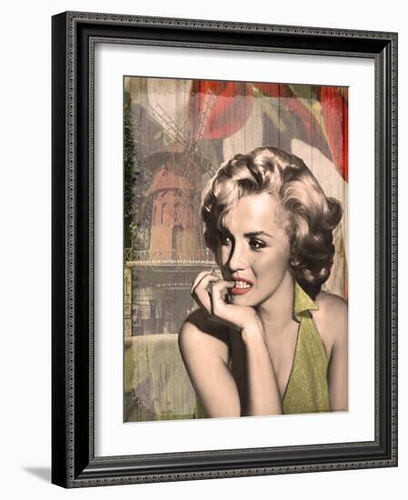 The Thinker Red Lips-Chris Consani-Framed Art Print