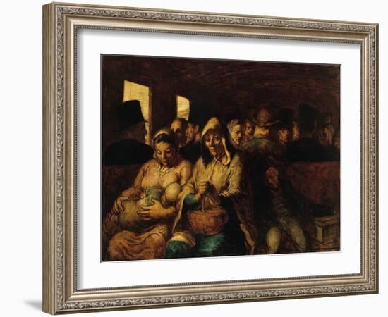 The Third-Class Carriage by Honoré Daumier-Honore Daumier-Framed Giclee Print