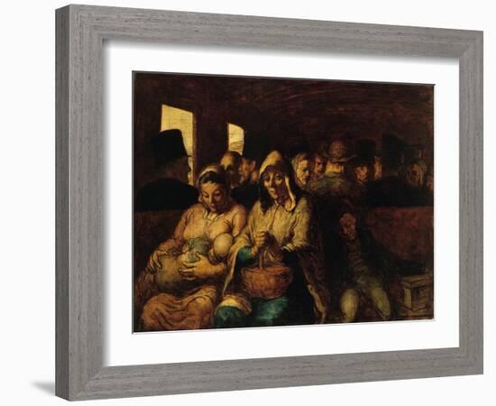 The Third-Class Carriage by Honoré Daumier-Honore Daumier-Framed Giclee Print