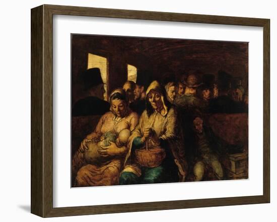 The Third-Class Carriage by Honoré Daumier-Honore Daumier-Framed Giclee Print