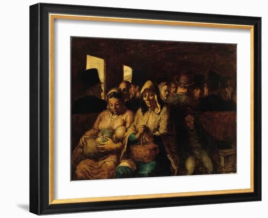 The Third-Class Carriage by Honoré Daumier-Honore Daumier-Framed Giclee Print