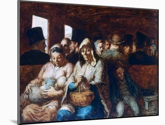 The Third Class Carriage, C1863-1865-Honoré Daumier-Mounted Giclee Print