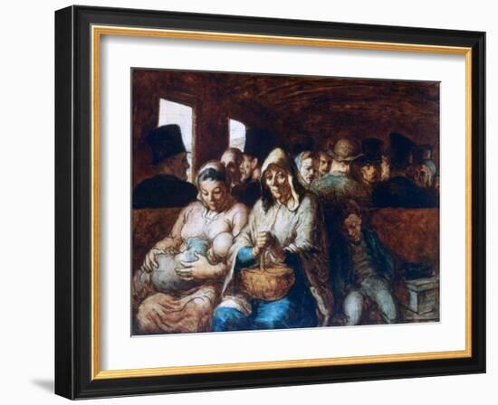 The Third Class Carriage, C1863-1865-Honoré Daumier-Framed Giclee Print