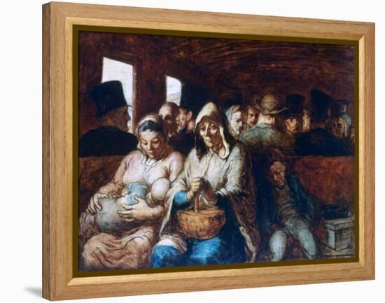 The Third Class Carriage, C1863-1865-Honoré Daumier-Framed Premier Image Canvas