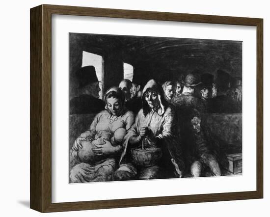 The Third Class Carriage, circa 1862-64-Honore Daumier-Framed Giclee Print