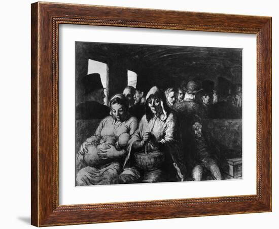 The Third Class Carriage, circa 1862-64-Honore Daumier-Framed Giclee Print