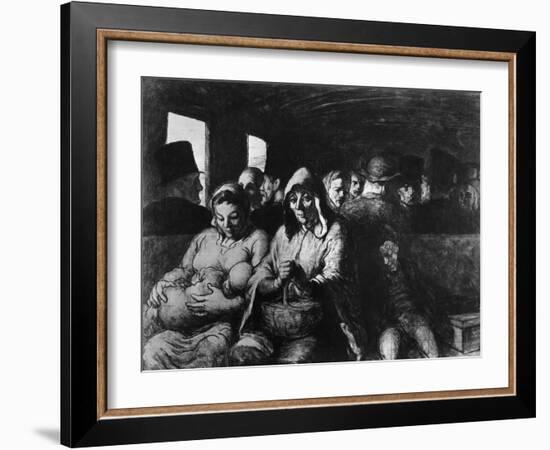 The Third Class Carriage, circa 1862-64-Honore Daumier-Framed Giclee Print