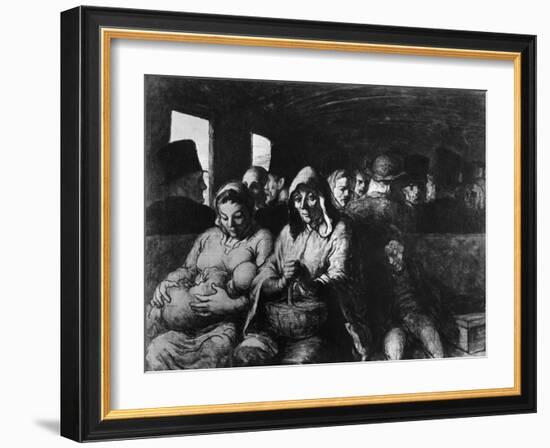 The Third Class Carriage, circa 1862-64-Honore Daumier-Framed Giclee Print