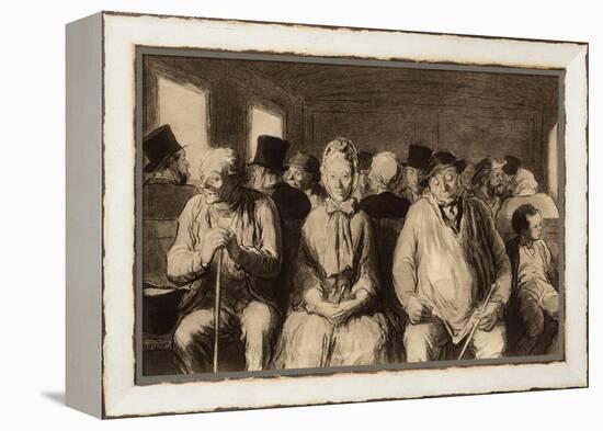 The Third Class Carriage (Le Wagon De Troisième Classe), Photogravure from Original Drawing, C.1862-Honore Daumier-Framed Premier Image Canvas