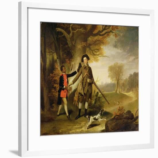 The Third Duke of Richmond (1735-1806) Out Shooting with His Servant, c.1765-Johann Zoffany-Framed Giclee Print