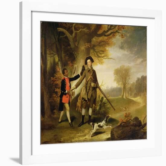 The Third Duke of Richmond (1735-1806) Out Shooting with His Servant, c.1765-Johann Zoffany-Framed Giclee Print