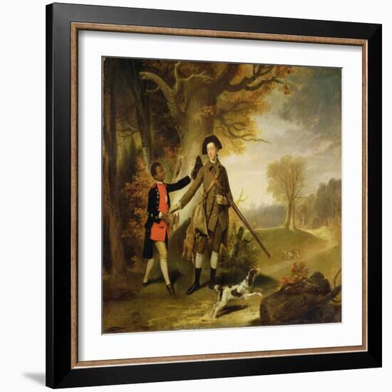 The Third Duke of Richmond (1735-1806) Out Shooting with His Servant, c.1765-Johann Zoffany-Framed Giclee Print