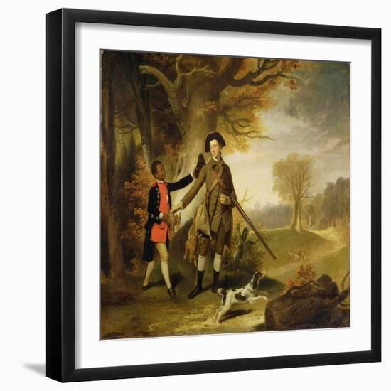 The Third Duke of Richmond (1735-1806) Out Shooting with His Servant, c.1765-Johann Zoffany-Framed Giclee Print