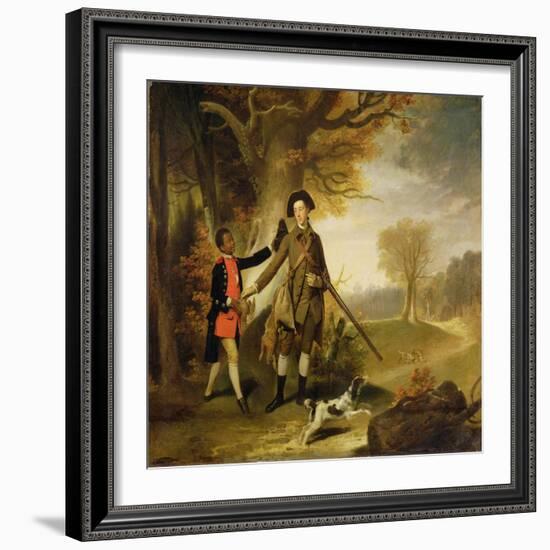 The Third Duke of Richmond (1735-1806) Out Shooting with His Servant, c.1765-Johann Zoffany-Framed Giclee Print