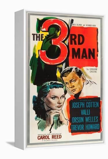 The Third Man, Alida Valli, Joseph Cotten on US poster art, 1949-null-Framed Stretched Canvas