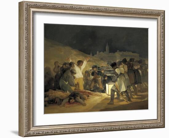 The Third of May 1808-Francisco de Goya-Framed Art Print