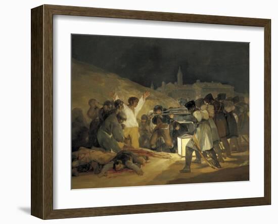 The Third of May 1808-Francisco de Goya-Framed Art Print