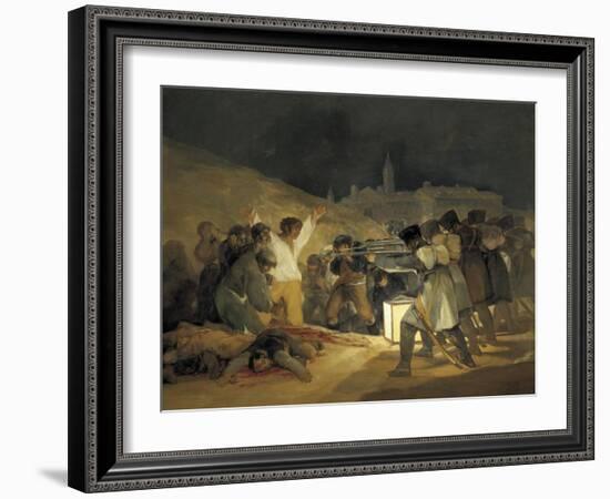 The Third of May 1808-Francisco de Goya-Framed Art Print