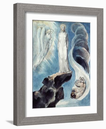 The Third Temptation-William Blake-Framed Giclee Print