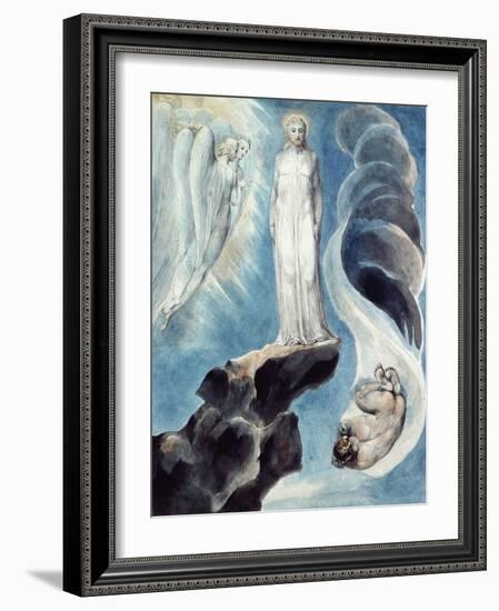 The Third Temptation-William Blake-Framed Giclee Print