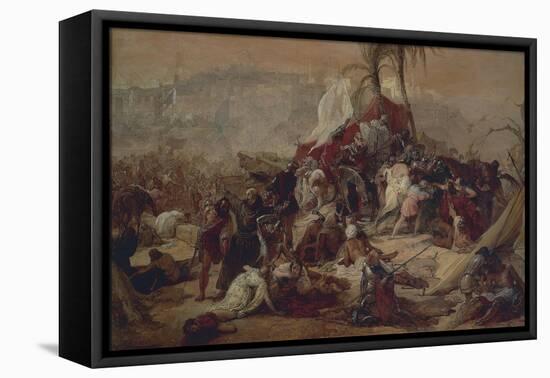 The Thirst of the First Crusaders Suffered in Jerusalem, 1837-Francesco Hayez-Framed Premier Image Canvas