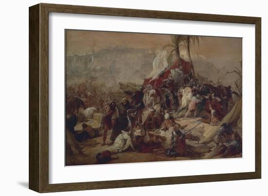 The Thirst of the First Crusaders Suffered in Jerusalem, 1837-Francesco Hayez-Framed Giclee Print