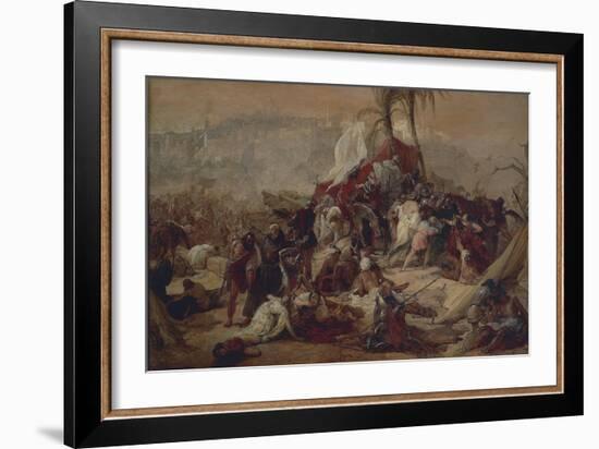 The Thirst of the First Crusaders Suffered in Jerusalem, 1837-Francesco Hayez-Framed Giclee Print