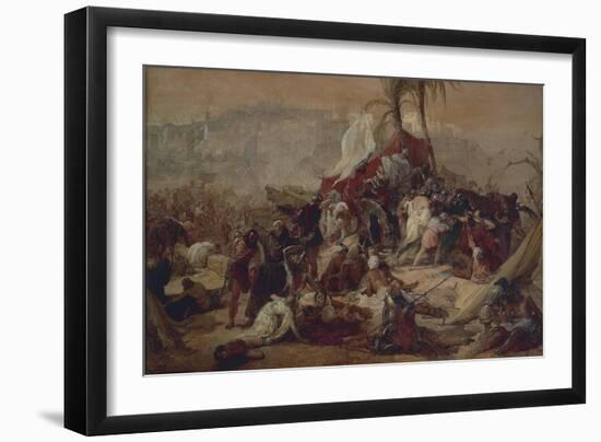 The Thirst of the First Crusaders Suffered in Jerusalem, 1837-Francesco Hayez-Framed Giclee Print