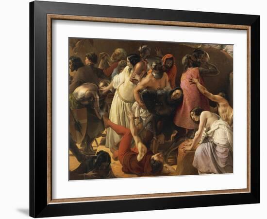 The Thirst Suffered by the First Crusaders in Jerusalem, Detail, 1836-1850-Francesco Hayez-Framed Giclee Print