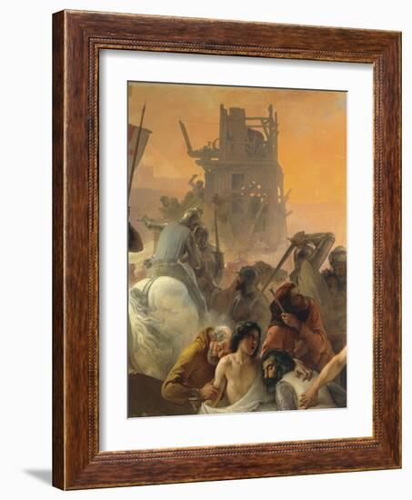 The Thirst Suffered by the First Crusaders in Jerusalem, Detail, 1836-1850-Francesco Hayez-Framed Giclee Print