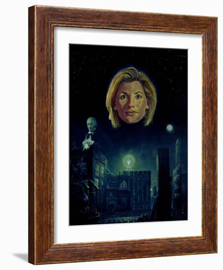 The Thirteenth Doctor (Doctor Who) (Painting)-Kevin Parrish-Framed Giclee Print