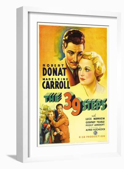 The Thirty-nine Steps, 1935, "The 39 Steps" Directed by Alfred Hitchcock-null-Framed Giclee Print