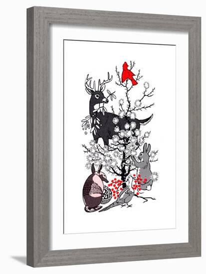 The Thornbush Christmas Tree - Jack & Jill-null-Framed Giclee Print