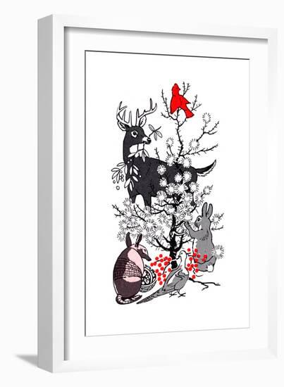 The Thornbush Christmas Tree - Jack & Jill-null-Framed Giclee Print