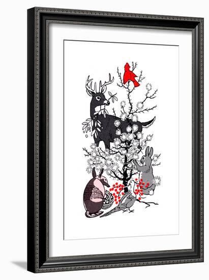 The Thornbush Christmas Tree - Jack & Jill-null-Framed Giclee Print