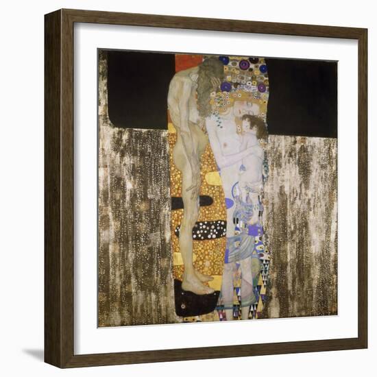 The Three Ages, 1905-Gustav Klimt-Framed Giclee Print