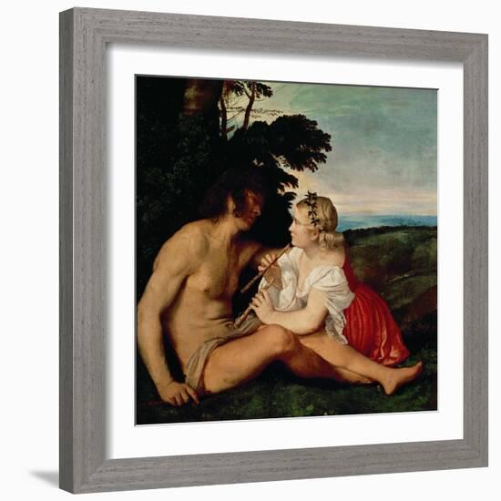 The Three Ages (Detail)-Titian (Tiziano Vecelli)-Framed Giclee Print